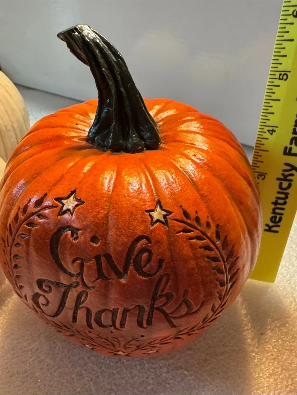 Thanksgiving Decorative Pumpkin Set — Orange & White Seasonal Accents
